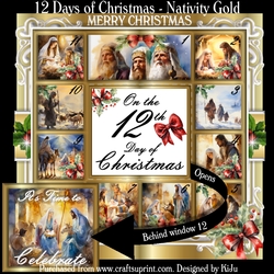 12 Days of Christmas - Nativity - Gold