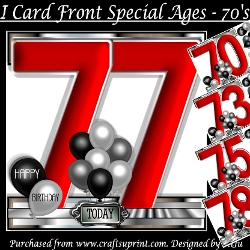 I Card Special Ages - Red - 70s