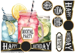 CHEERS to All The Years - MASON JAR MOCKTIALS - Large Shaped Card Front