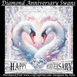 Diamond Anniversary Swans