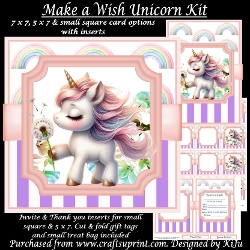 Image of cup226720_1072 - Make a Wish Unicorn - Birthday Party Kit
