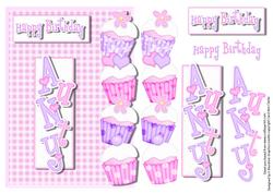 Cupcakes Aunty Over the Side Card