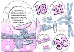 Bubbles & Bubbly, Circle Top Aperture Special Age Card