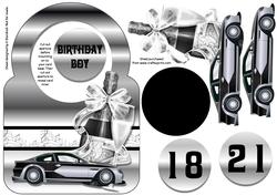 Sports Car & Champers Circle Top Aperture Special Ages