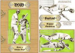 cup216684_1072 - Have a Wicket Day, Cricket Card Front & Decoupage
