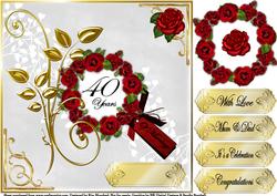 Ruby Wedding Anniversary Mum & Dad or General