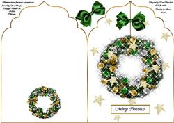 Christmas Wreath - Contemporary Quick Card