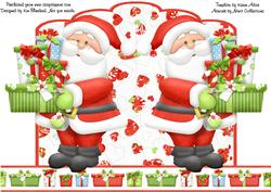 I Love Santa Shaped Quick Card