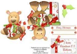 I Love Reindeer Shaped Quick Card Decoupage Layers