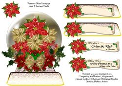Poinsettia Globe Decoupage Layer and Sentiment Panels