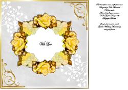 Golden Wedding Anniversary with Golden Flowers