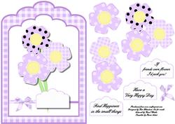 If Friends Were Flowers . . . Lilac, Scallop-top Card