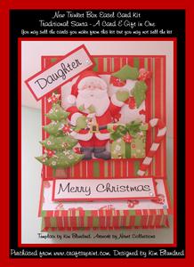 Trinket Box Easel Card - Traditional Santa