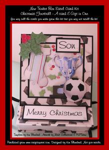 Trinket Box Easel Card - Christmas Football