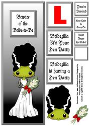 Bridezilla - Bride to Be/hen Party Large Dl