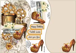 Classy Lady for 8x8 or A5 - Topper, Insert & Decoupage