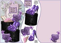 Birthday Boutique 8x8 or A5 Topper, Insert & Decoupage