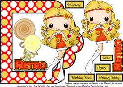 Retro Chic Double Scallop 8x8 Topper