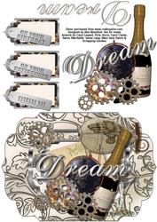Dare to Dream - Large Tag-shaped Card Front