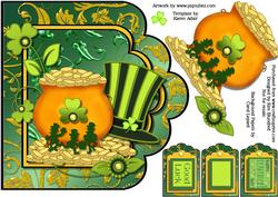 St. Patrick's Day or Good Luck - Double Scallop