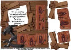 D.i.y. Dad 8x8 Topper, Decoupage and Verse