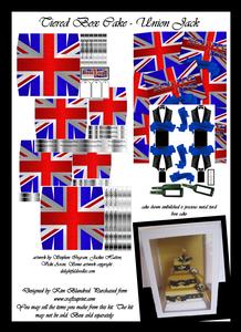 Tiered Box Cake - Union Jack Celebration