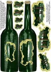 Mature & Well Preserved Beer Bottle Shaped Card