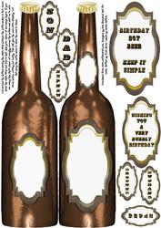 Birthday Boy Beer Bottle Shaped Card