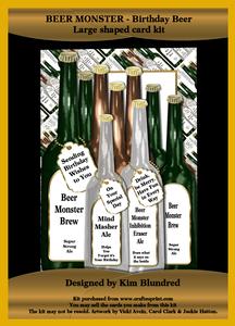 Beer Monster - Birthday Beer Large Shaped Card Kit