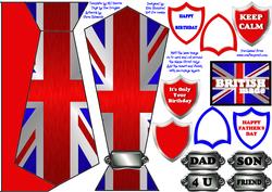 True Brit Tie-shaped Card Front
