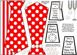 Diamond Geezer Tie-shaped Card Front
