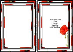 Perfect Poppies A5 Envelope Topper and A5 Full Insert