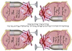 Roses & Romance Pink Scallop Top Card Alternate Text Panels