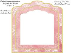 Roses & Romance Pink Scallop Top Card Insert