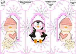 Winter Friends Trifold Card Sno-woman