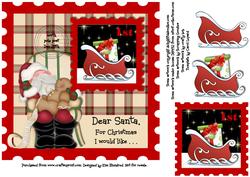 North Pole Post - Stamp Shaped Card