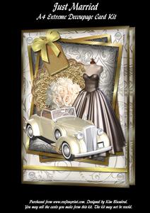 Just Married A4 Extreme Decoupage Kit
