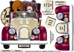 It's a Vintage Year - Large Shaped Card Front