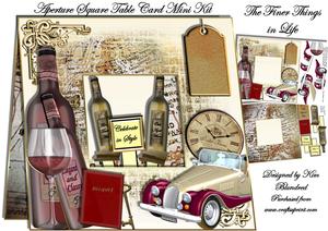 Aperture-square Table-card - the Finer Things in Life