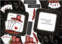 Poker Night - Shaped Topper, Insert & Decoupage