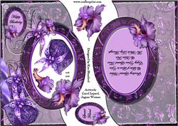 Lovely Lavendar - Shaped Topper, Insert & Decoupage