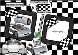 Fast & Furious - Shaped Topper, Insert & Decoupage