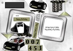 Shaken, Not Stirred - Shaped Topper, Insert & Decoupage