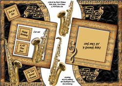 All That Jazz - Shaped Topper, Insert & Decoupage