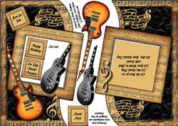 Music Man - Shaped Topper, Insert & Decoupage