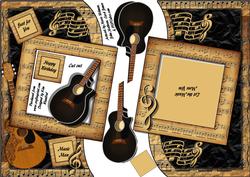 Rhythm & Blues - Shaped Topper, Insert & Decoupage