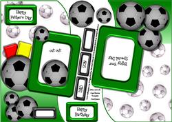 Football Fanatic - Shaped Topper, Insert & Decoupage