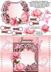 January - Any Year - A5 Landscape Calendar Card