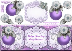Tri-panel - Luscious Lavendar Christmas - Large Dl Landscape