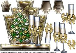 Deco Style Topper Christmas Champagne Celebration